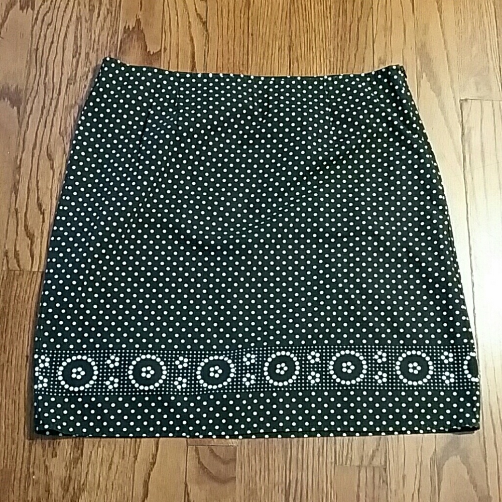 SO Junior's Size 11 Cotton Black & White Polka-dot Summer Skirt